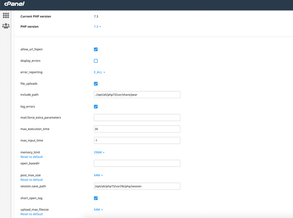 salvare optiuni selectate php in cpanel