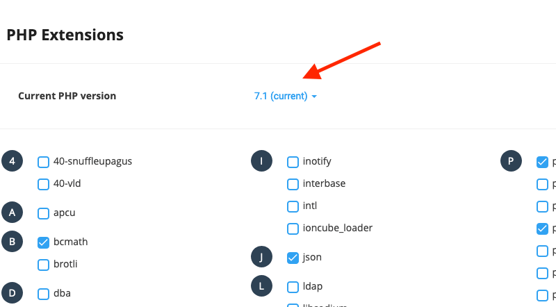 vizualizare versiune Php din cPanel