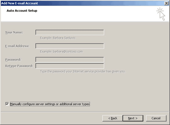 Configurare Outlook 2007 - Configurare manuală