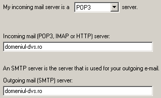 Configurare Outlook Express - Selectare tip server email