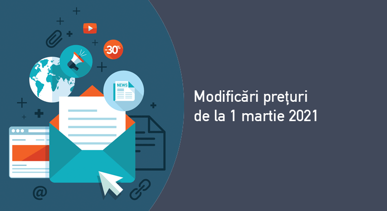 Modificare prețuri pentru hosting