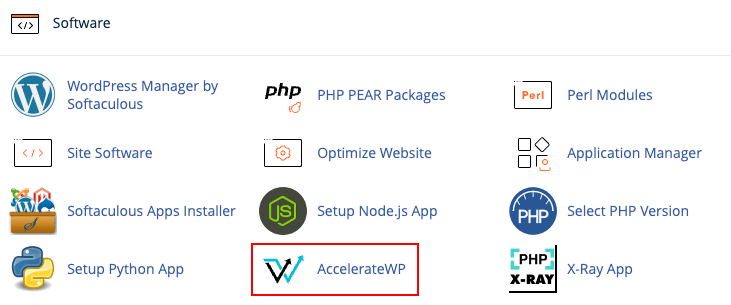 Selectare AccelerateWP din cPanel