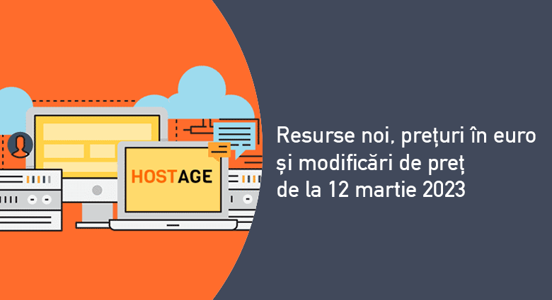 Resurse noi pentru pachetele de hosting și prețuri în euro.