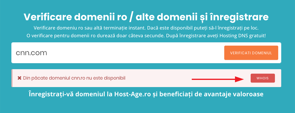 Rezultate pentru verificare domeniu, domeniul nu este disponibil pentru înregistrare.