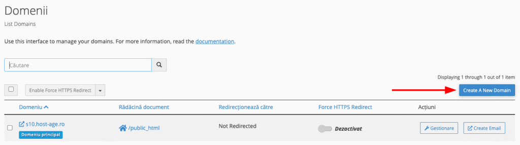 Create a new Domain - Addon Domain cPanel