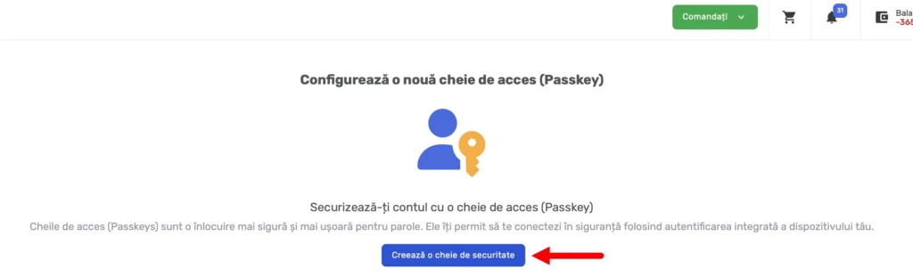 Generare Passkey